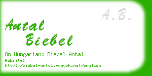 antal biebel business card